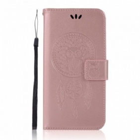 Nahkakotelo Xiaomi Redmi Note 10 Pro Nahkaefekti Dreamcatcher Owl