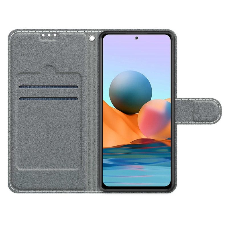 Nahkakotelo Xiaomi Redmi Note 10 Pro Suojaketju Kuori Strappy Sotilaallinen Naamiointi