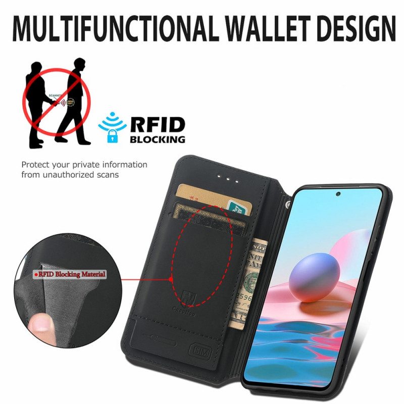 Puhelinkuoret Xiaomi Redmi Note 10 Pro Kotelot Flip Caseno Rfid -suunnittelu