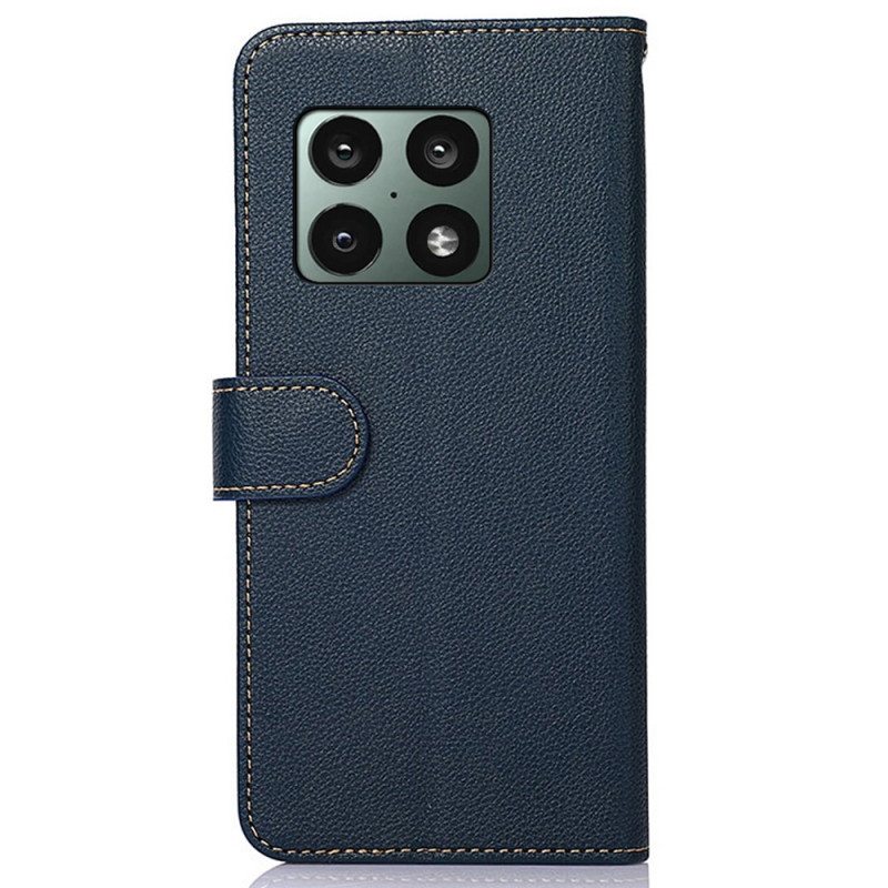 Flip Case OnePlus 10 Pro 5G Litsi Style Rfid Khazneh