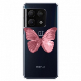 Kuori OnePlus 10 Pro 5G Pinkki Butterfly-letku