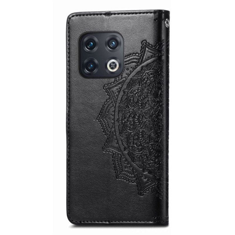 Nahkakotelo OnePlus 10 Pro 5G Suojaketju Kuori Strappy Tribal Mandala