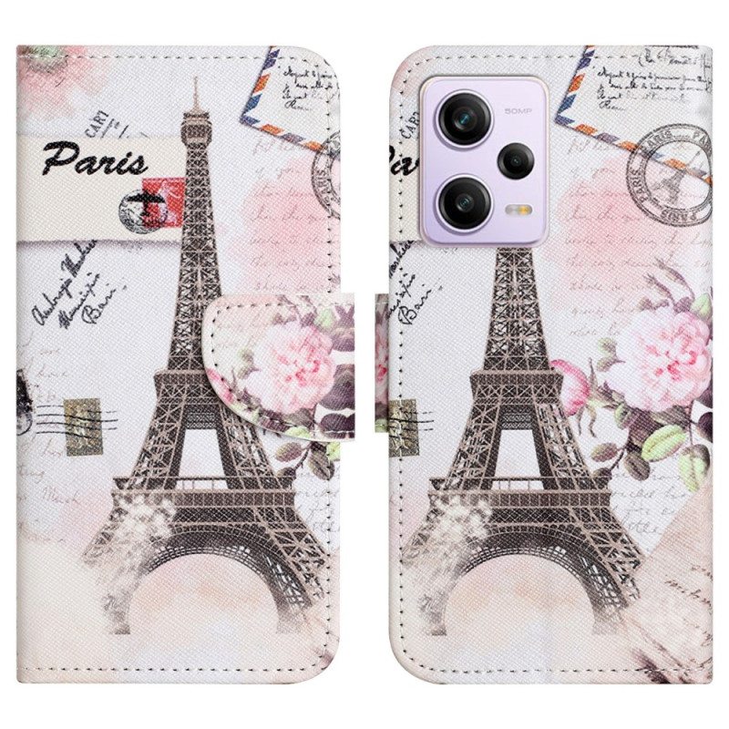 Flip Case Poco X5 5G Eiffel Torni