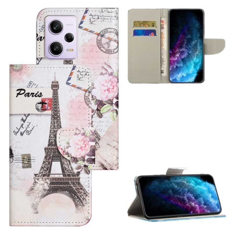 Flip Case Poco X5 5G Eiffel Torni