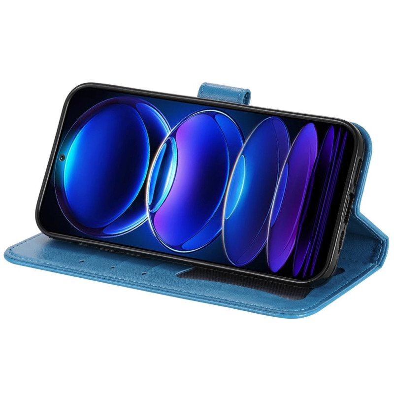 Flip Case Poco X5 5G Suojaketju Kuori Hihna Kukka Mandala