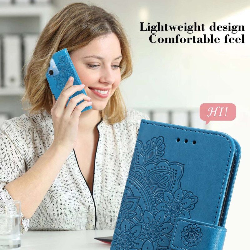 Flip Case Poco X5 5G Suojaketju Kuori Hihna Kukka Mandala