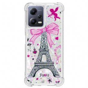 Kuori Poco X5 5G Eiffel-tornin Paljetteja