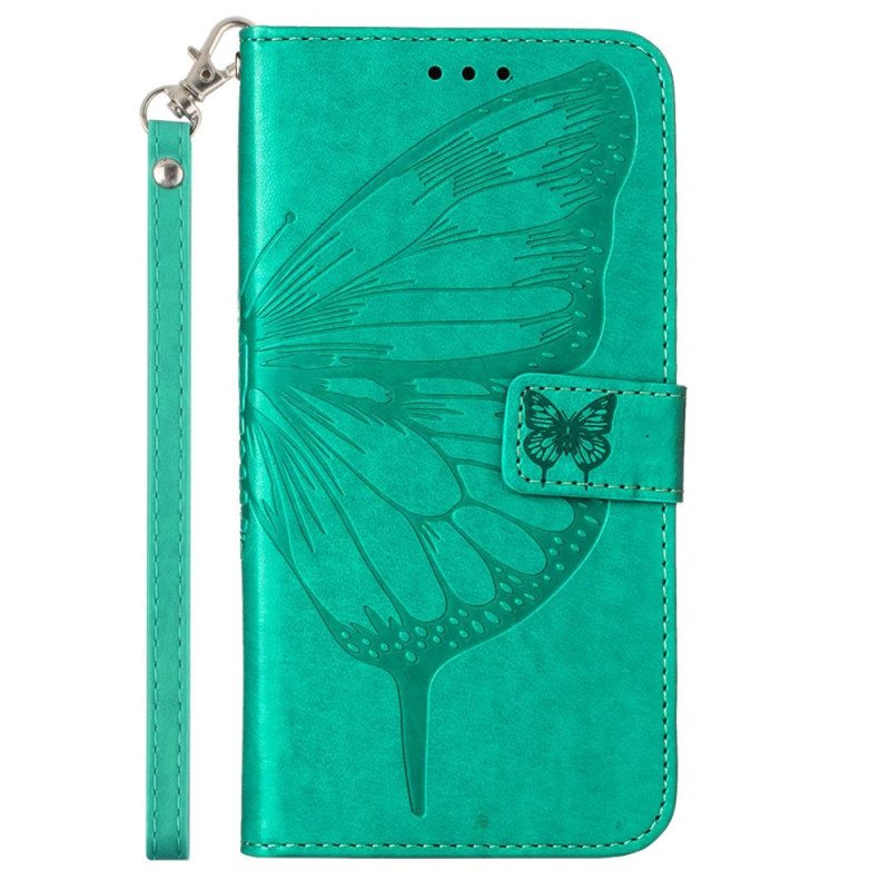 Kotelot Xiaomi 13 Lite Butterfly Design Kaulanauhalla