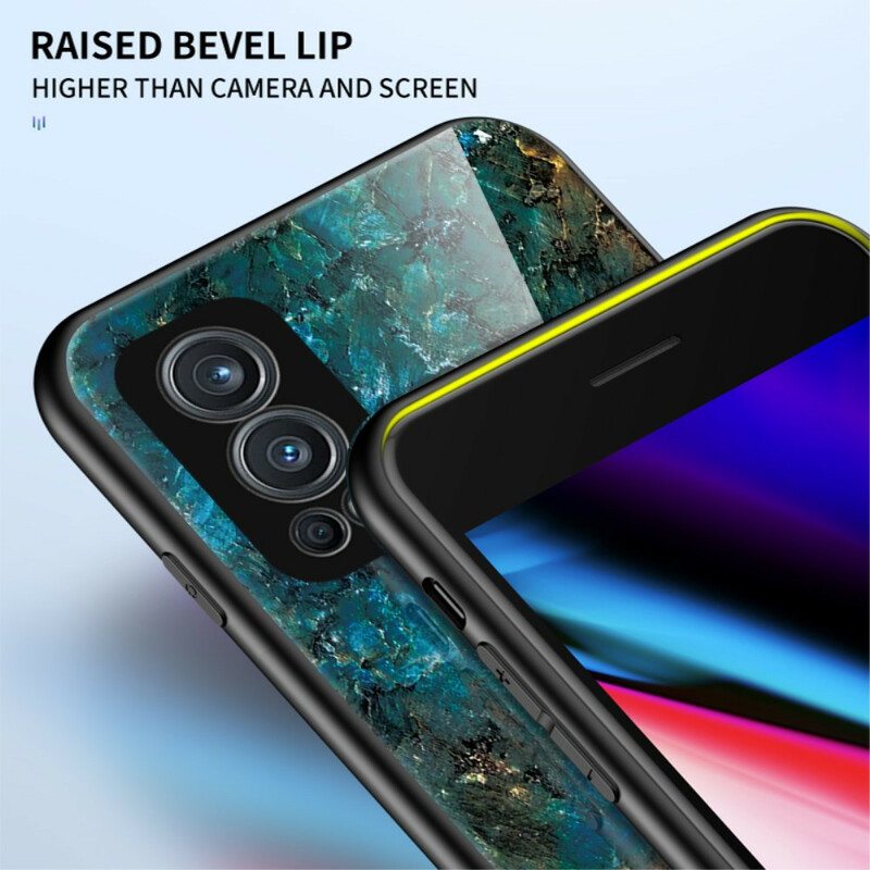 Case OnePlus Nord 2 5G Marmorivärit Karkaistu Lasi