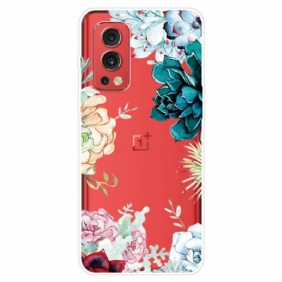 Case OnePlus Nord 2 5G Saumattomat Akvarellikukat