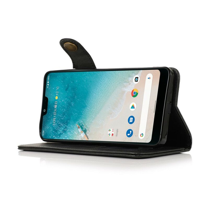 Flip Case OnePlus Nord 2 5G Keinonahkainen Nappi Khazneh