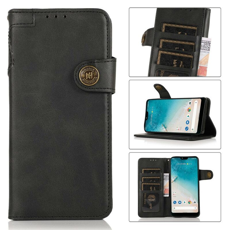 Flip Case OnePlus Nord 2 5G Keinonahkainen Nappi Khazneh