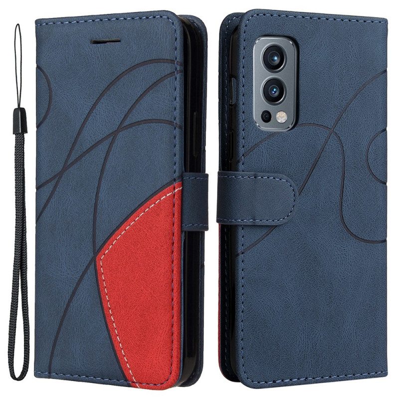 Kotelot OnePlus Nord 2 5G Kaksisävyinen Signature Faux Leather