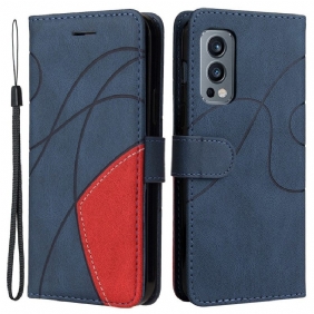 Kotelot OnePlus Nord 2 5G Kaksisävyinen Signature Faux Leather