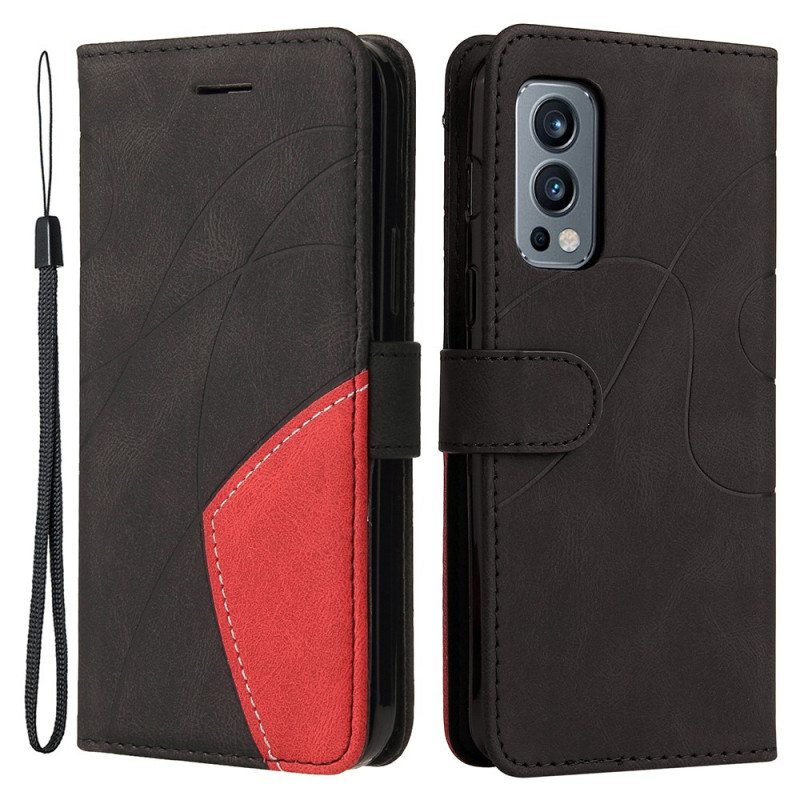 Kotelot OnePlus Nord 2 5G Kaksisävyinen Signature Faux Leather