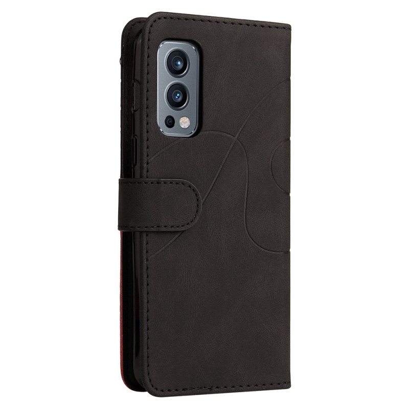 Kotelot OnePlus Nord 2 5G Kaksisävyinen Signature Faux Leather