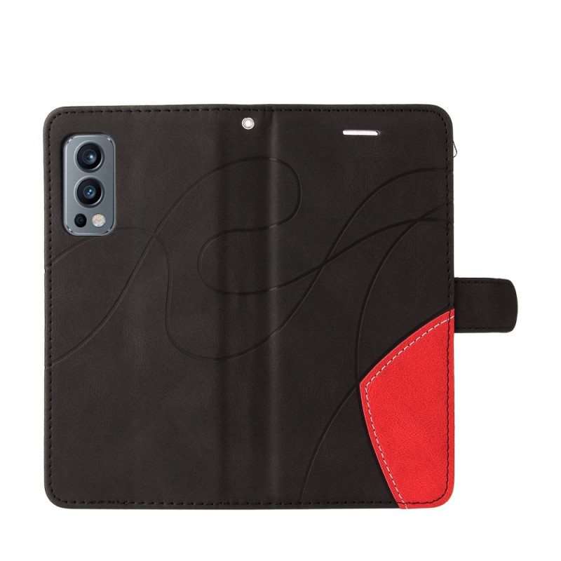 Kotelot OnePlus Nord 2 5G Kaksisävyinen Signature Faux Leather