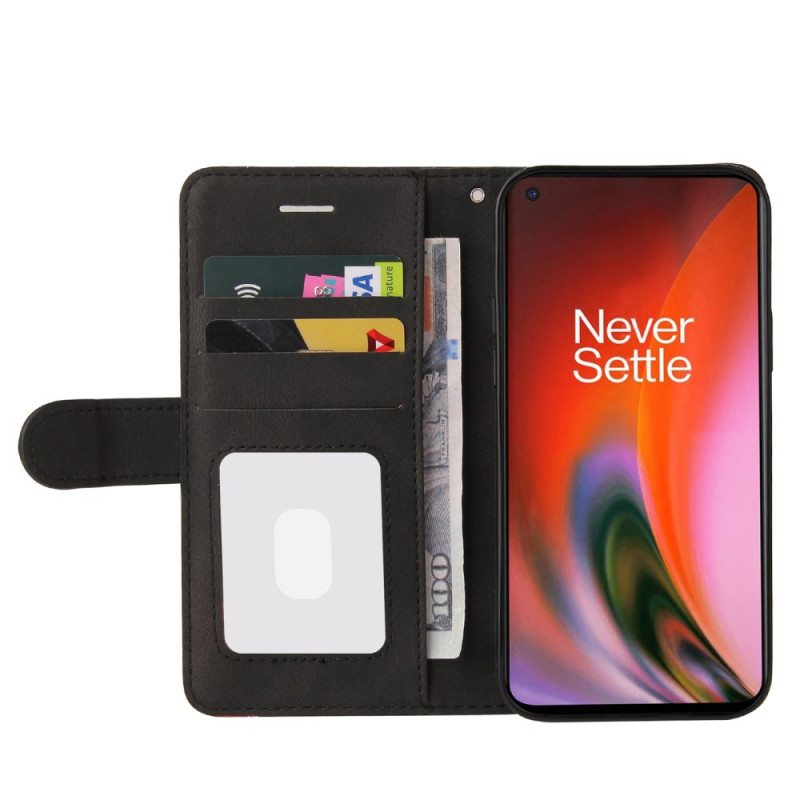 Kotelot OnePlus Nord 2 5G Kaksisävyinen Signature Faux Leather