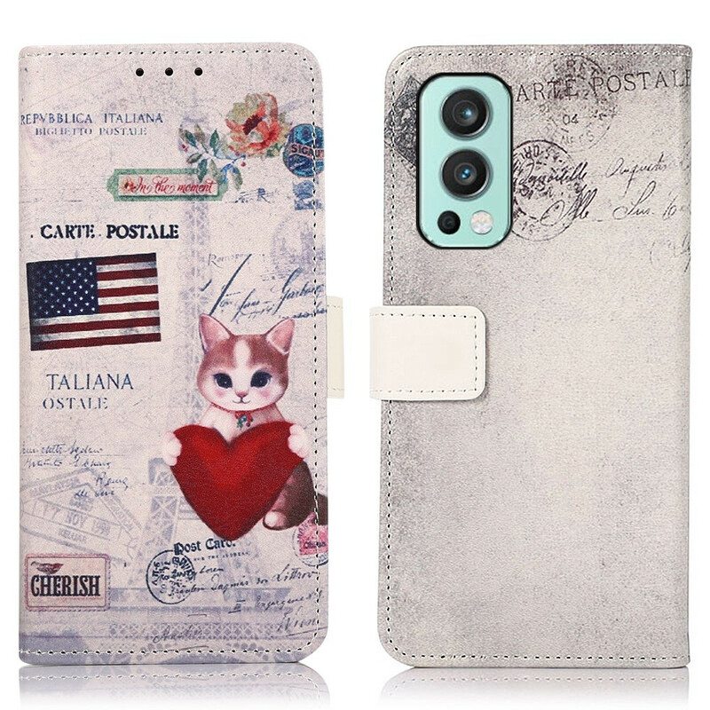 Kotelot OnePlus Nord 2 5G Traveller Cat