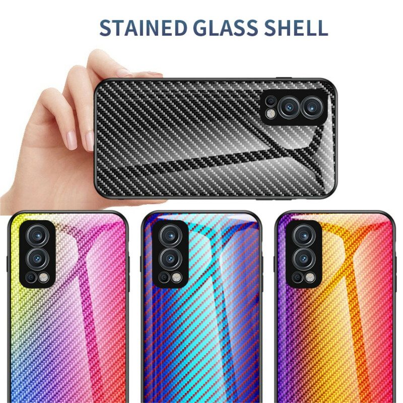 Kuori OnePlus Nord 2 5G Karkaistua Hiilikuitulasia