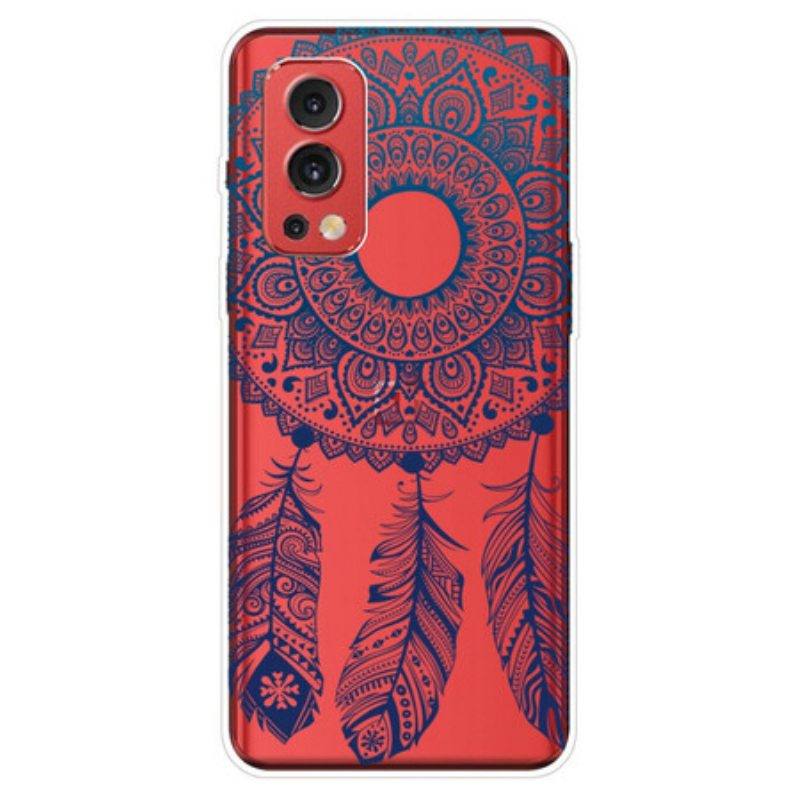 Kuori OnePlus Nord 2 5G Läpinäkyvät Dream Catcher Siniset Höyhenet