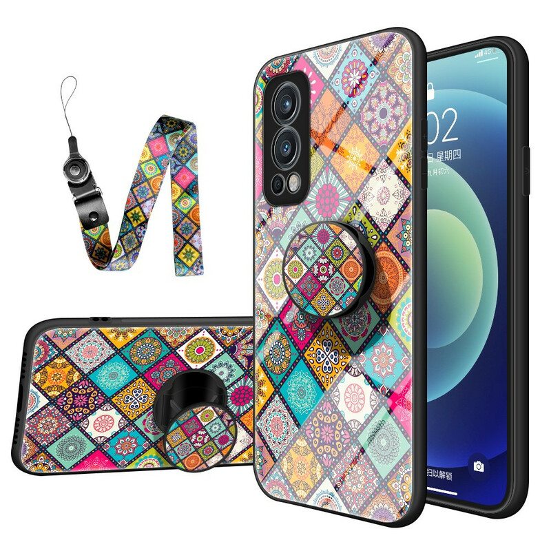 Kuori OnePlus Nord 2 5G Patchwork Magneettipidike