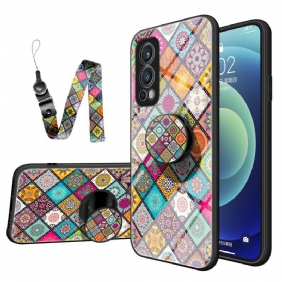 Kuori OnePlus Nord 2 5G Patchwork Magneettipidike