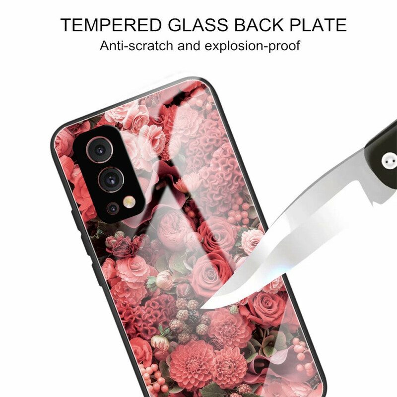 Kuori OnePlus Nord 2 5G Rose Flowers Karkaistu Lasi