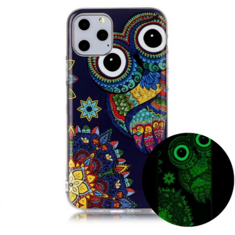 Case iPhone 11 Pro Ainutlaatuinen Fluoresoiva Pöllö