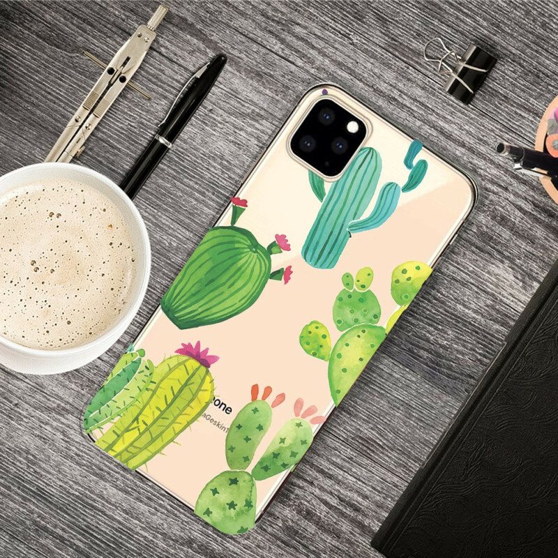 Case iPhone 11 Pro Akvarelli Kaktukset