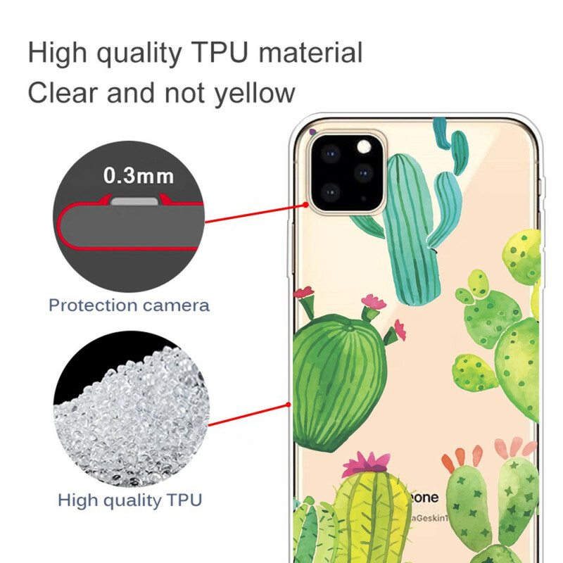 Case iPhone 11 Pro Akvarelli Kaktukset