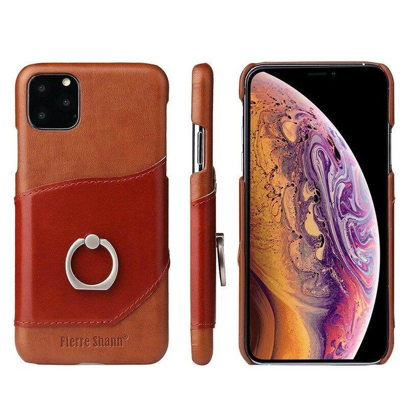 Case iPhone 11 Pro Fierre Shann Kortti- Ja Sormushaltija