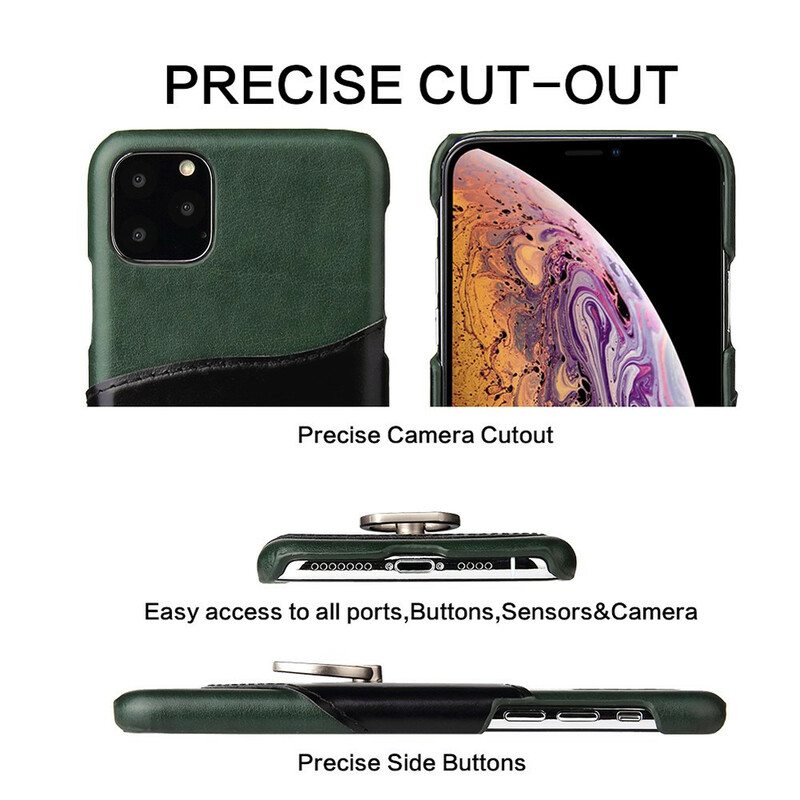 Case iPhone 11 Pro Fierre Shann Kortti- Ja Sormushaltija