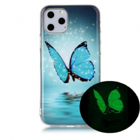 Case iPhone 11 Pro Fluoresoiva Sininen Perhonen