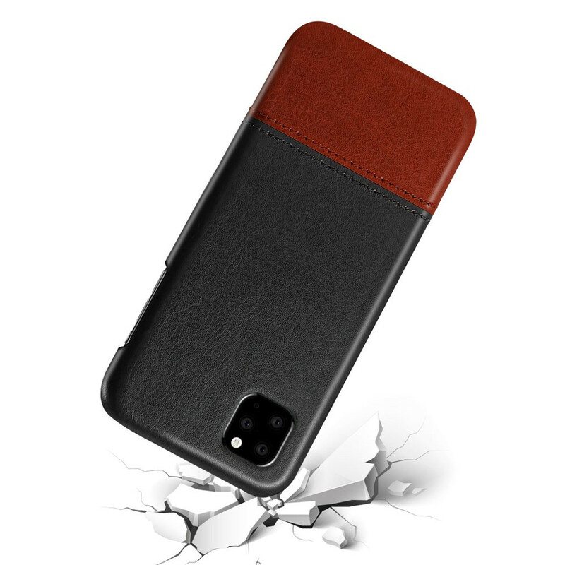 Case iPhone 11 Pro Ksq Kaksisävyinen Nahkaefekti