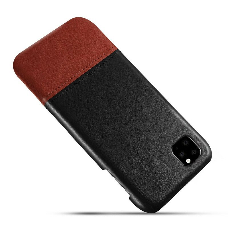 Case iPhone 11 Pro Ksq Kaksisävyinen Nahkaefekti