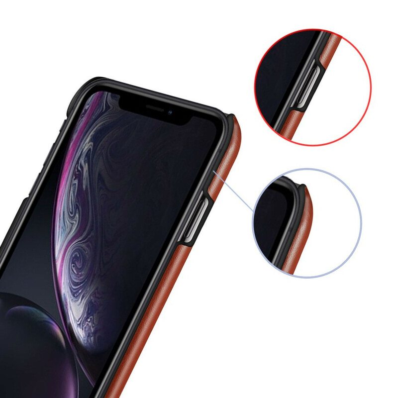 Case iPhone 11 Pro Ksq Kaksisävyinen Nahkaefekti