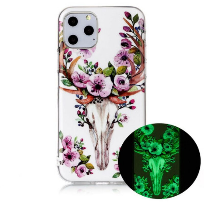 Kuori iPhone 11 Pro Fluoresoiva Kukkahirvi