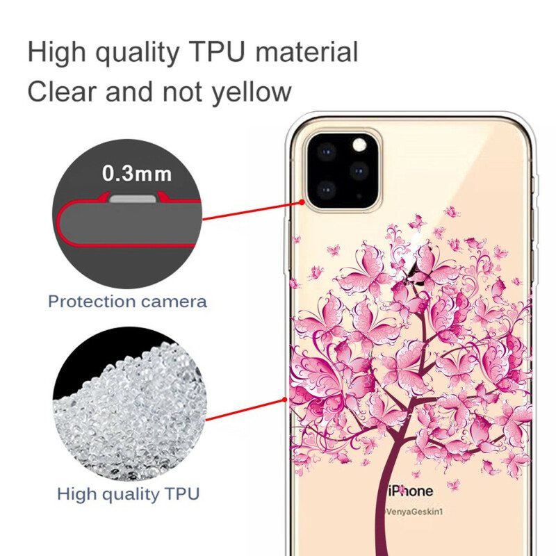 Kuori iPhone 11 Pro Pinkki Puun Latva