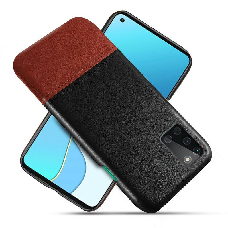 Case OnePlus 8T Ksq Kaksisävyinen Nahkaefekti