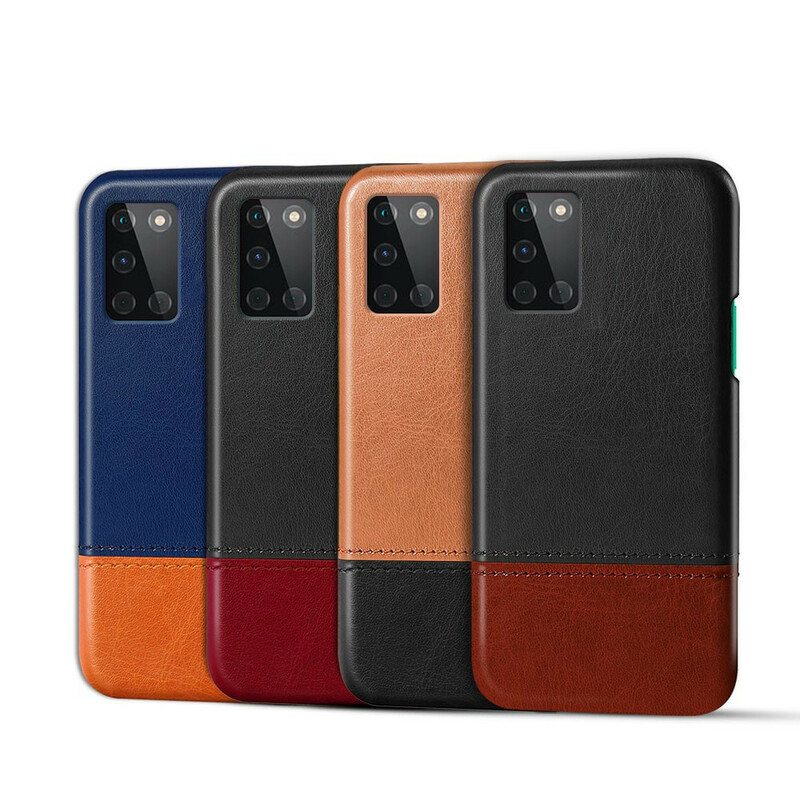 Case OnePlus 8T Ksq Kaksisävyinen Nahkaefekti