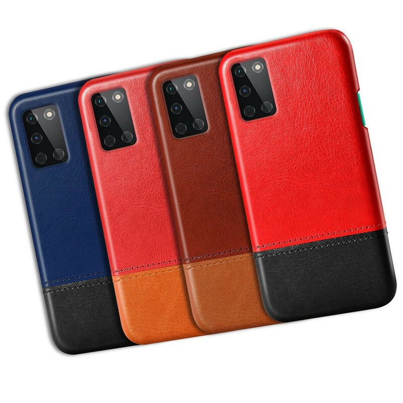 Case OnePlus 8T Ksq Kaksisävyinen Nahkaefekti