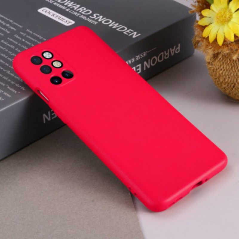 Case OnePlus 8T Nestemäinen Silikoni Kaulanauhalla