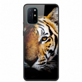 Case OnePlus 8T Realistinen Tiger Karkaistu Lasi