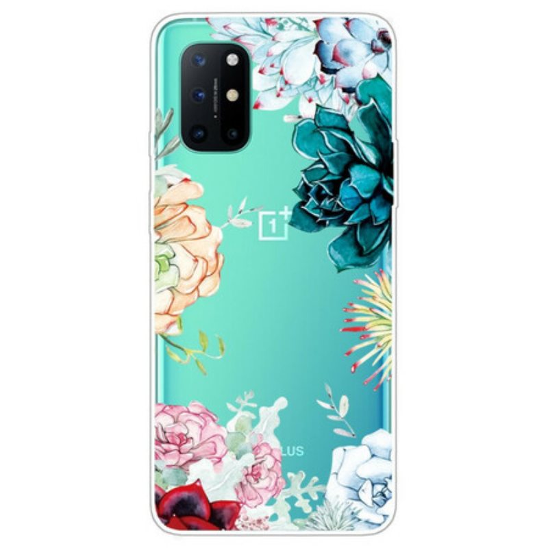 Case OnePlus 8T Saumattomat Akvarellikukat