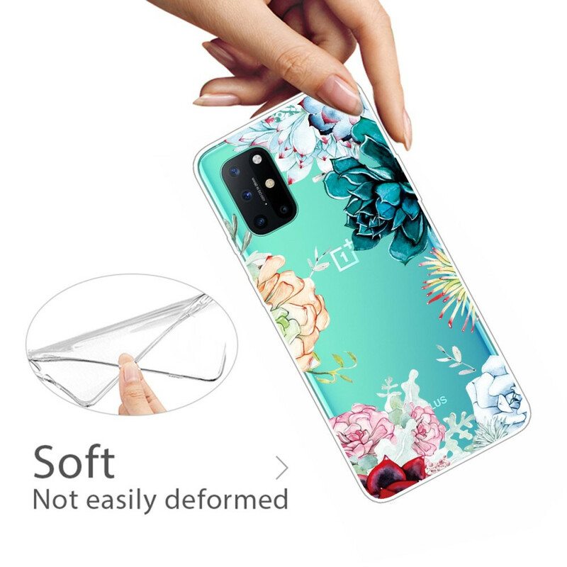 Case OnePlus 8T Saumattomat Akvarellikukat