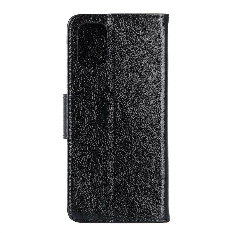 Flip Case OnePlus 8T Halkaistu Nappan Nahka