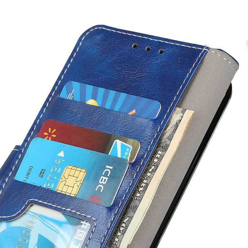 Flip Case OnePlus 8T Kiiltävät Ja Näkyvät Saumat