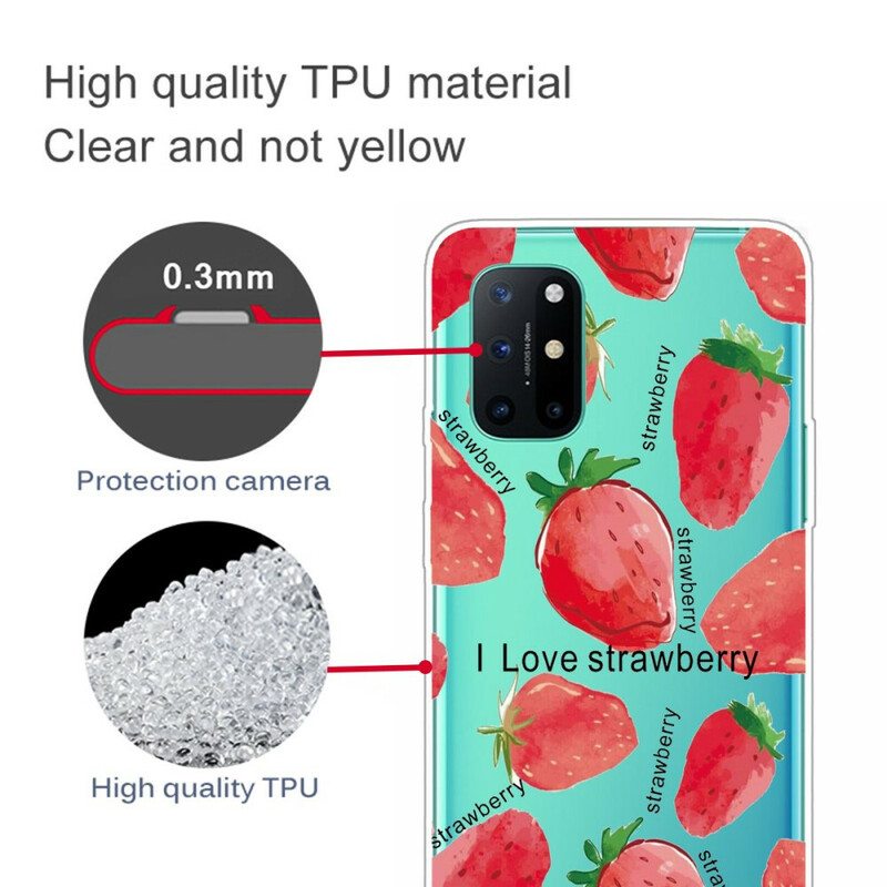 Kuori OnePlus 8T Mansikka / I Love Strawberry