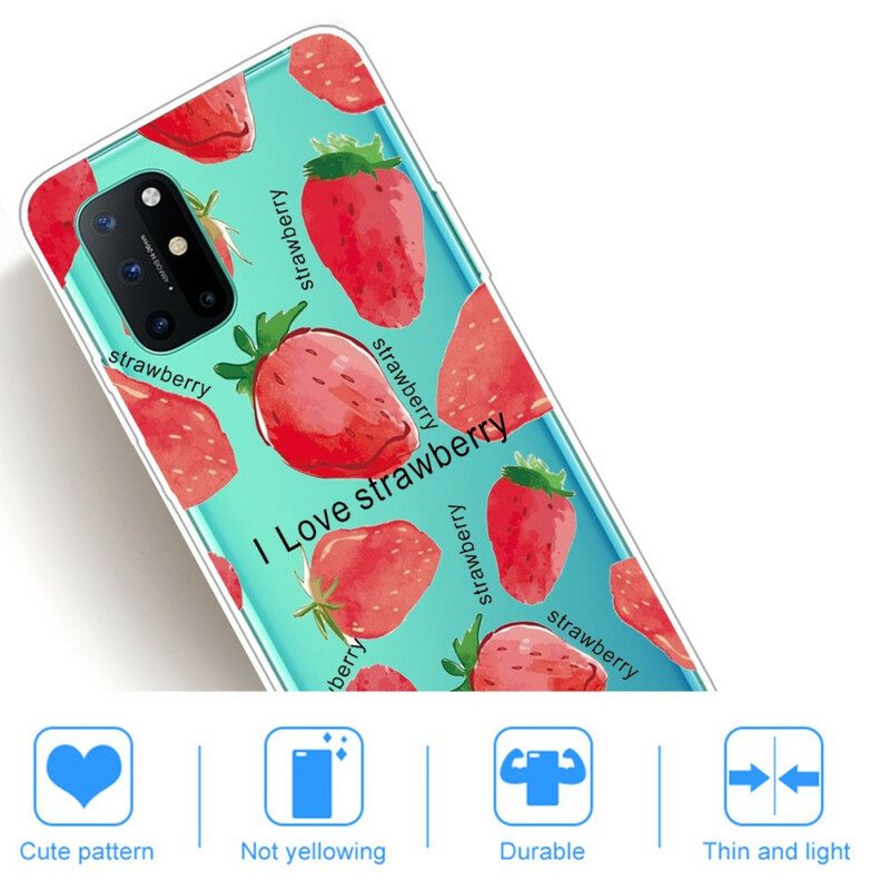 Kuori OnePlus 8T Mansikka / I Love Strawberry